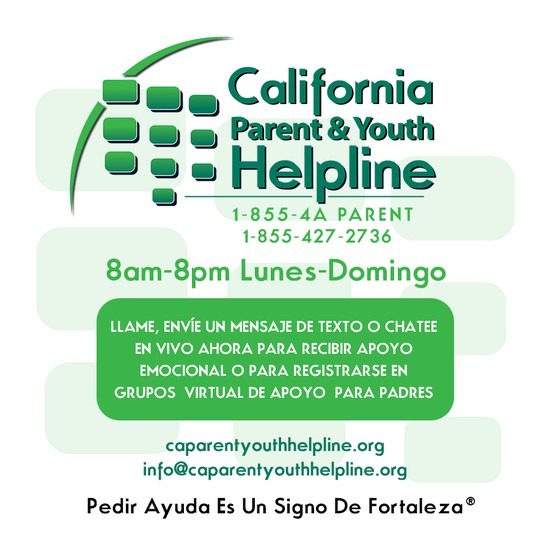 CA Helpline Spanish poster